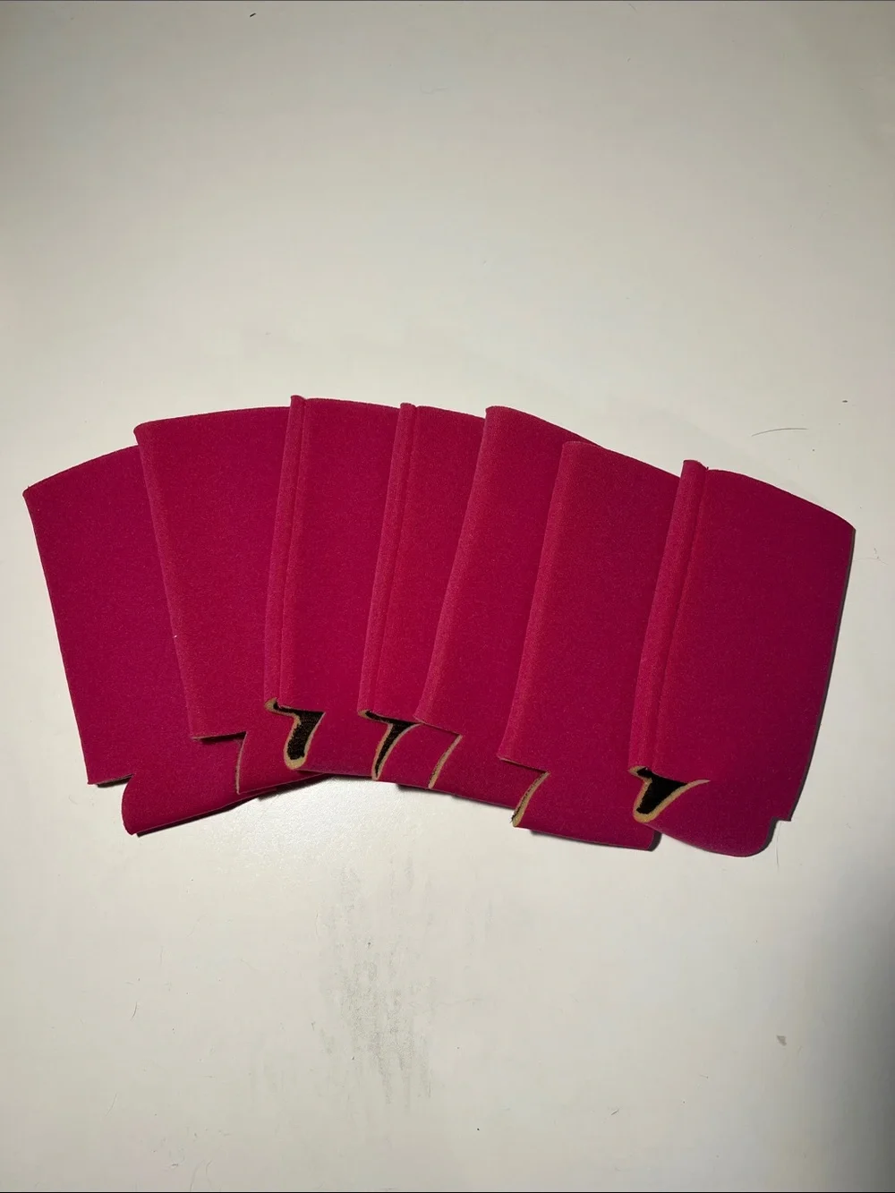 Set of 7 Bright Pink SKINNY Can Coolers